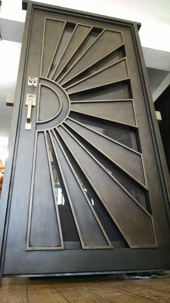 model pintu besi minimalis